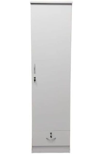 INFINI HOMES Single Door Wooden Wardrobe, Cabinet, Cupboard Of Engineered Wood With 1 Drawer Perfect