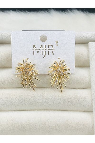 DS DİAMONDSHOP Earring Zircon Stone Nail Model New Season Bykp-202507225