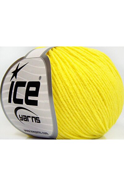 Ice yarns 8x50 جرام. بيبي مودال أكريليك نيون أصفر بيبي