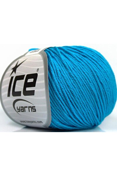 Ice yarns 4x50 جرام. قطن عضوي للأطفال، قطن عضوي باللون الفيروزي، خيوط صيفية، ...