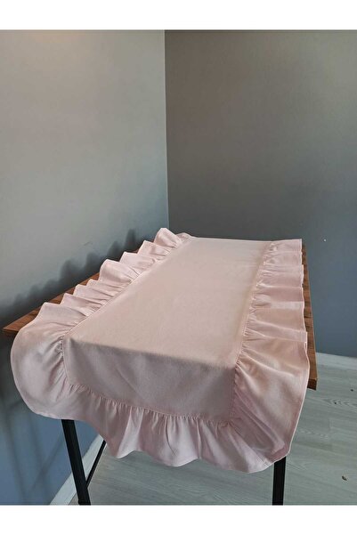 MZN Home Fırfırlı Natural Keten Runner 40x110