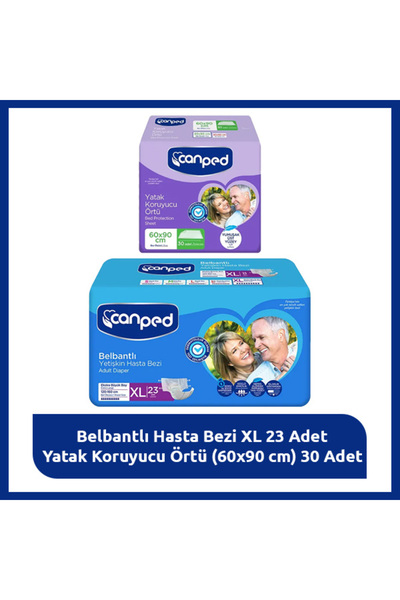Canped Hasta Bakım Seti XL – Belbantlı Bezi & Yatak Örtüsü