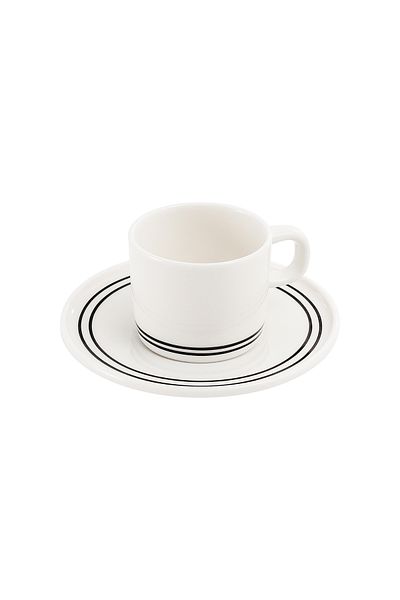 Güral Porselen Mental 4 Piece Coffee Cup Set Black