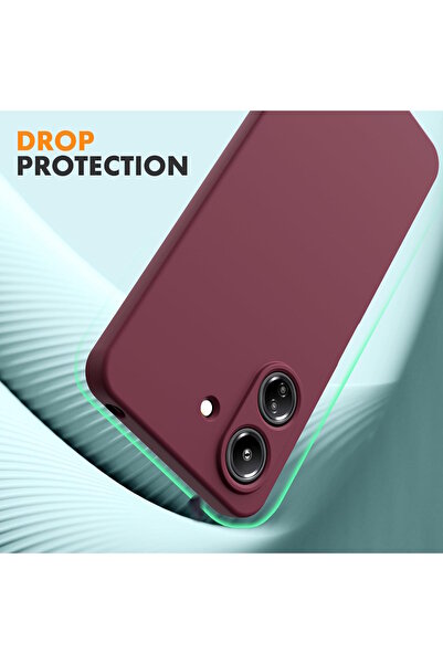 m.tk moveteck Xiaomi Redmi A5 Kılıf Kamera Korumalı Yumuşak Renkli Mat Silikon + 9H Ekran Koruyucu Cam 2in1 Set