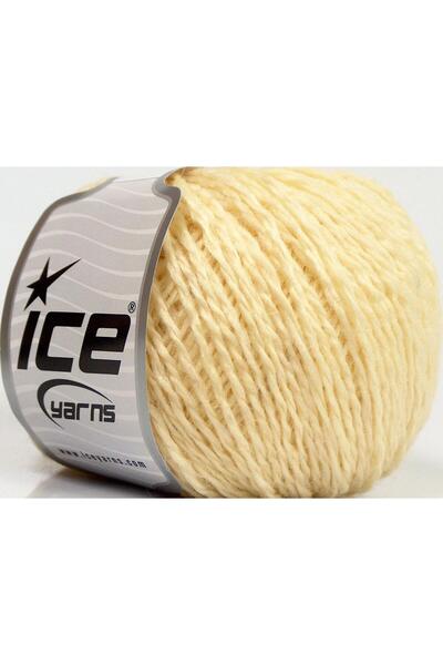 Ice yarns 8x50 جرام. أكروستيك أكريليك كريمي داكن للشتاء، خيوط مسطحة، صوف ممشط...