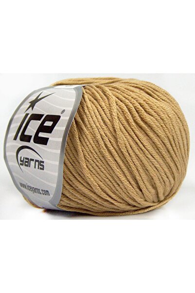 Ice yarns 8x50 جرام. قماش بيبي سمر دي كيه، قطن، أكريليك، بني فاتح، خيوط صيفية...