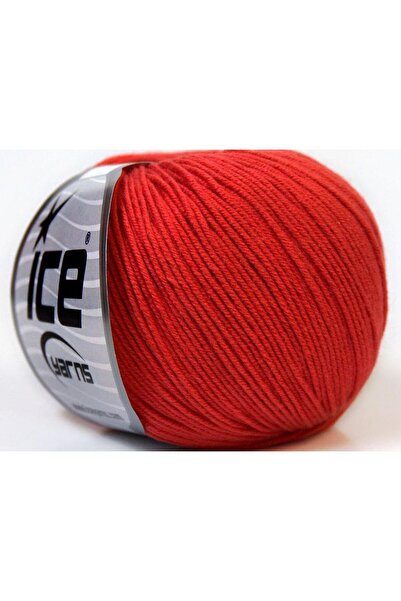 Ice yarns 8x50 جرام. خيوط صيفية للأطفال من الأكريليك والقطن باللون الأحمر الط...