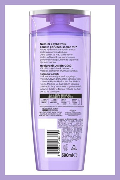 ELSEVE Hydra [hyaluronic] Nem Dolduran Şampuan 390 Ml Ve Nem Ile Dolgunlaştıran Serum 150ml