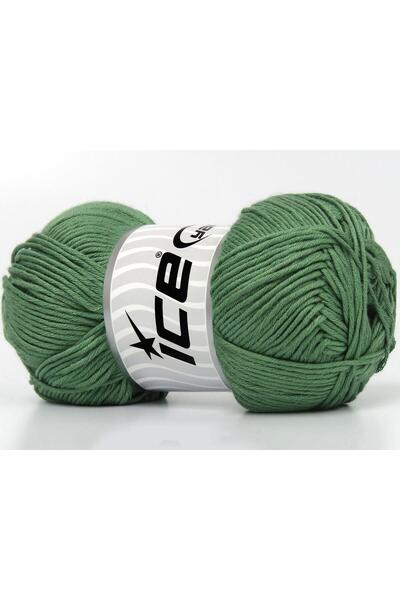 Ice yarns 4x100 جرام. بيبي سيلكي بامبو، قطن أخضر فاتح للأطفال، خيوط صيفية، قط...