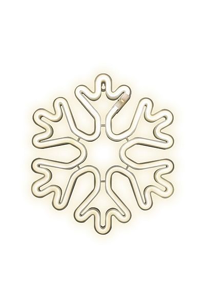 dalip Decoratiune Craciun pentru perete, Snowflake, Lumina Galbena, 30x30x2 cm, Galben