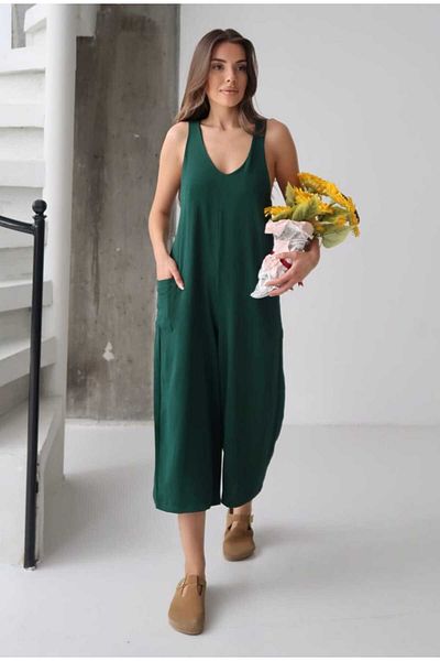 boutich Women's V-Necklace Flower Gardener Ayrobin Fabric Jumpsuit
