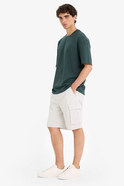 DeFacto Cargo Fit Gabardine Bermuda Σορτ C5400AX25SM