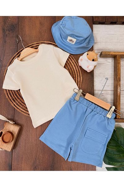 BEBENDY Baby Boy Hat Top and Bottom Set