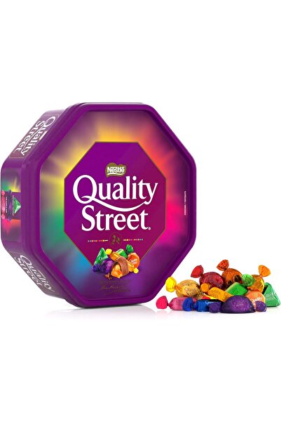 Nestella نستله علبة طعام كواليتي ستريت من ، 550غرام، متنوعة بالحليب والشوكولاتة الداكنة والتوفي