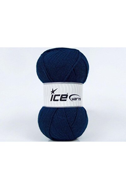 Ice yarns 4x100 جرام. غونكا أكريليك أزرق داكن للشتاء، خيوط مسطحة، 100% أكريليك