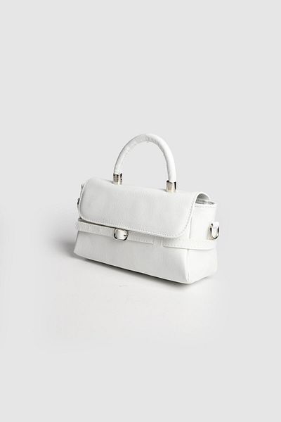 La La'Graccio Paris Lagraccio Paris Women's Jersey Soft Leather Handbag and Strap Bag White