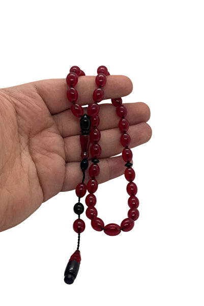 EnazStore اللون الأحمر النار العنبر المسبحة