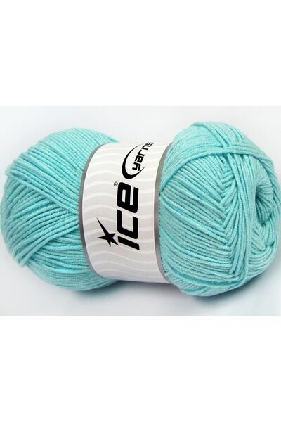 Ice yarns مجموعة من 4 خيوط من خيوط الجليد LORENA (50% قطن) خيوط فيروزية فاتحة...