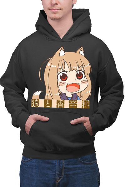 OEM Men's Hoodie Spice And Wolf Chibi Holo Supernatural