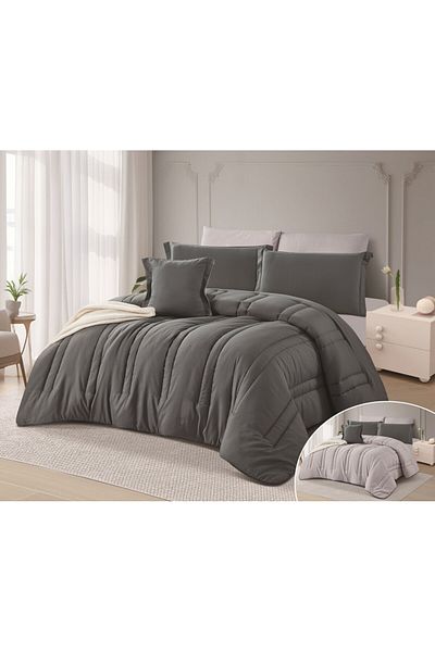 HOURS طقم لحاف من هورس نفرين 7قطع ساده وجهين Renee-06