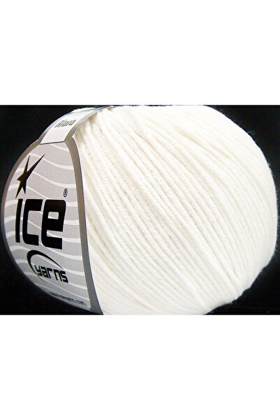 Ice yarns 8x50 جرام. خيوط صيفية بيضاء من القطن والأكريليك من ألارا، قطن