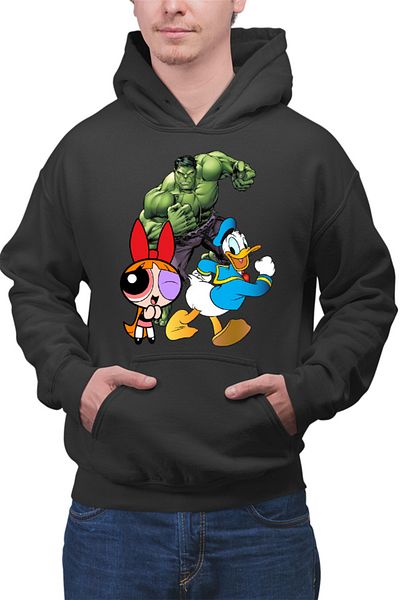 OEM Men's hoodie Hulk Marvel Donald Duck Powerpuff Girls
