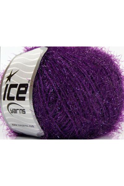 Ice yarns 8x50 جرام. سباركل سوفت، لون أرجواني داكن معدني لامع، ناعم، مخملي، شتوي