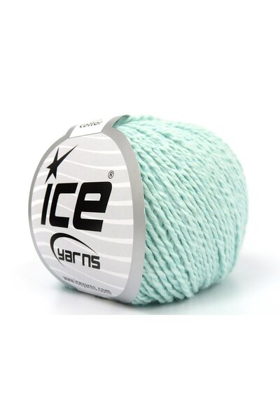 Ice yarns 4x50 جرام. حرير قطني، قطن أخضر نعناعي فاخر، حرير، خيوط صيفية، قطن