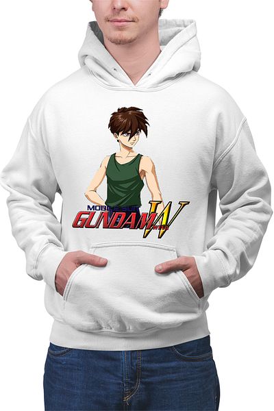 OEM Men's Hoodie Wing Heero Angry Guy Anime Eater
