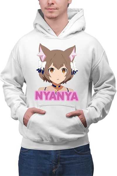 OEM Men's Hoodie Re Zero Felix Cat Nya Kawaii Magic Youtube