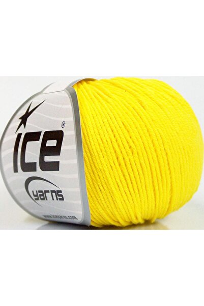 Ice yarns 4x50 جرام. قطن عضوي للأطفال، قطن عضوي أصفر للأطفال، خيوط صيفية، قطن...