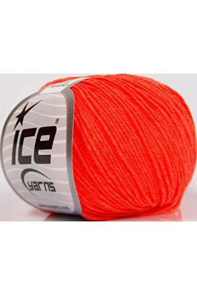 Ice yarns 8x50 جرام. خيوط صيفية للأطفال من الأكريليك والقطن بلون برتقالي نيون...