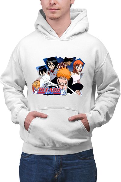 OEM Men's Hoodie Bleach Ichigo Kurosaki Anime Manga Crew
