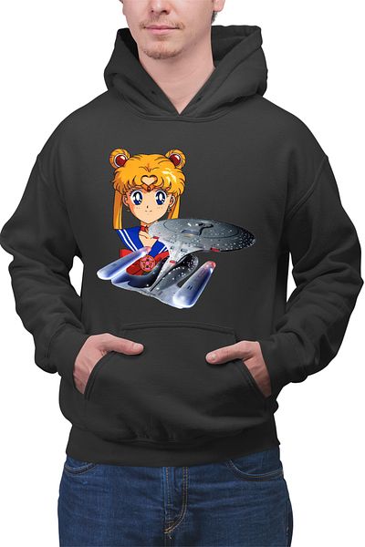 OEM Men's hoodie Star Trek Sailor Moon Enterprise Starship