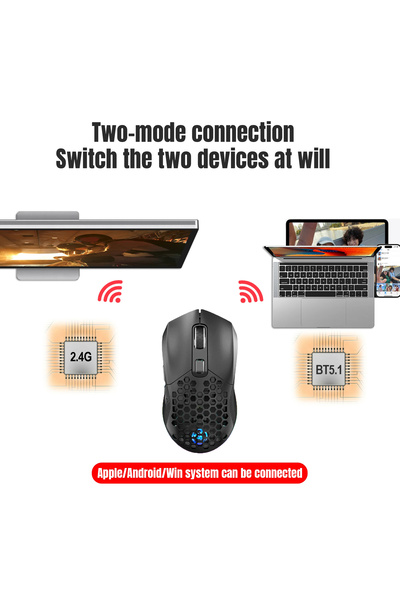 O.L by ODISSEY LIFE Mouse Wireless Pentru Home & Office, 4800 Dpi, Dual Mode Bt 5.1 Si Wireless, Dual Magnetic Cover