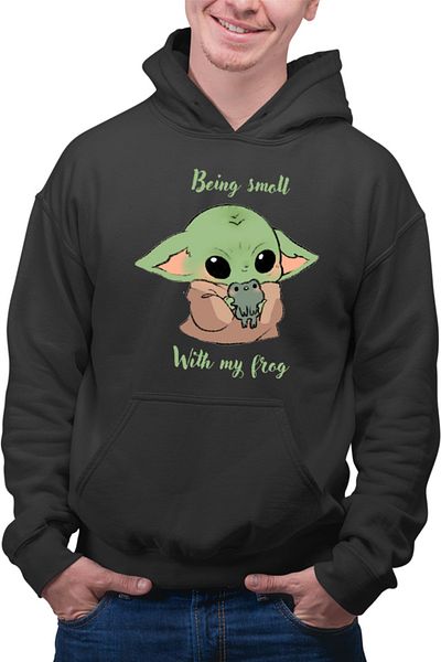 OEM Men's Hoodie Baby Yoda Frog Eat Kawaii