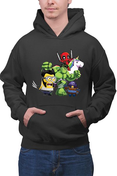 OEM Men's hoodie Wolverine Minions Hulk Brawl Stars Deadpool
