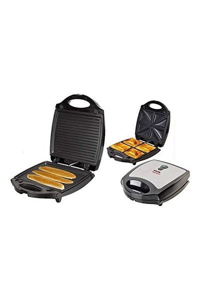 HOME MASTER Sandwich Maker 2 in 1, 920W, HM-331 Black/Silver