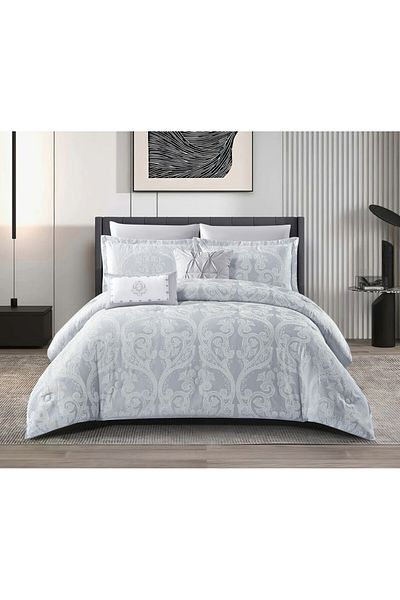 HOURS Horse Navran 8-Piece Queen Jacquard Comforter Set Jonathan-08