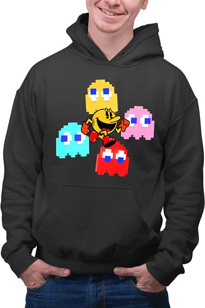 OEM Men's hoodie Pac Man Ghosts Powerful Arcade Japanese