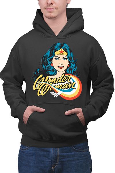 OEM Men's Hoodie Wonder Woman Retro Comics Star Beautiful Power