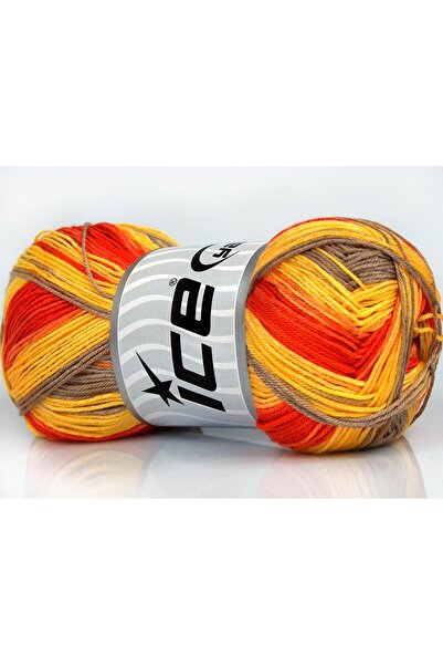 Ice yarns (4 قطع 100 جرام) بسكويت 4 عبوات أصفر، شعر الجمل،