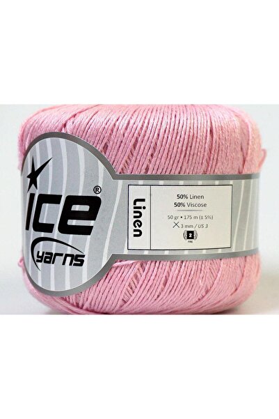 Ice yarns 6×50 جرام. قماش الكتان والفسكوز، فسكوز كتان وردي فاتح، خيوط صيفية، ...