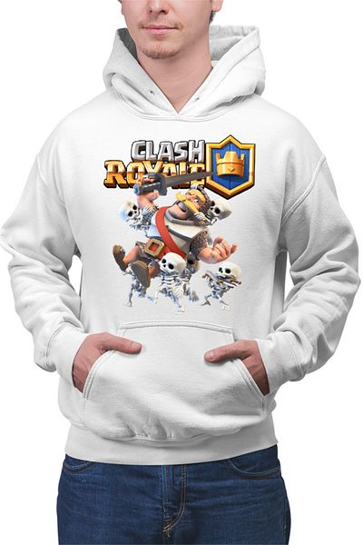 OEM Men's Hoodie Clash Royale Skeleton Full Team Aggressive Plan Game