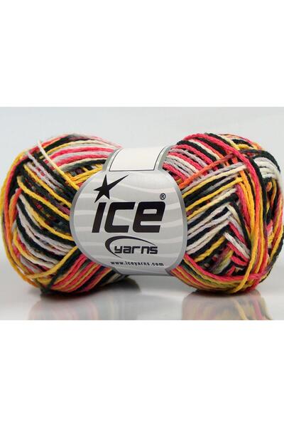 Ice yarns 8x50 جرام. خيوط صيفية من الأكريليك من فيينا، أسود، أصفر، رمادي فاتح...