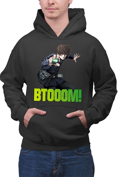 OEM Men's Hoodie Btooom! Sakamoto Ryouta Student Trick Anime Action Gore