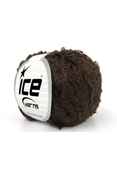 Ice yarns 6×50 جرام. فرو فيسكوز، فيسكوز بني داكن، ناعم، مخملي، رقيق جدًا، فيس...