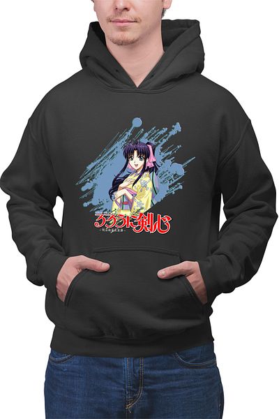 OEM Men's hoodie Rurouni Kenshin Kaori Brush Himura Shonen
