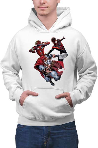 OEM Men's Hoodie Ironman Thor Spiderman Thunder God Cartoons