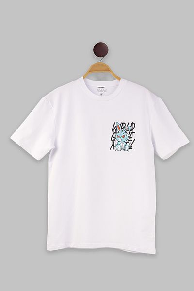 FOR MAN Angry Bunny Print Tee